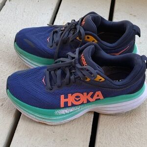 Hoka Bondi 8 Blue Road running shoes Women 6.5 Gently worn